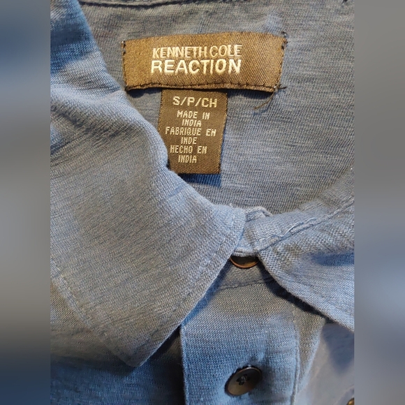 Kenneth Cole Reaction Polo Shirt, Men's Small Blue Polo Shirt - Picture 5 of 6
